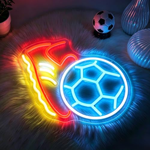 Image of Neon Sign, Soccer Neon Signs for Wall Decor LED Signs Neon Light