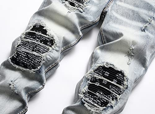 Men's Fashion Washed Straight Fit Slim Jeans3