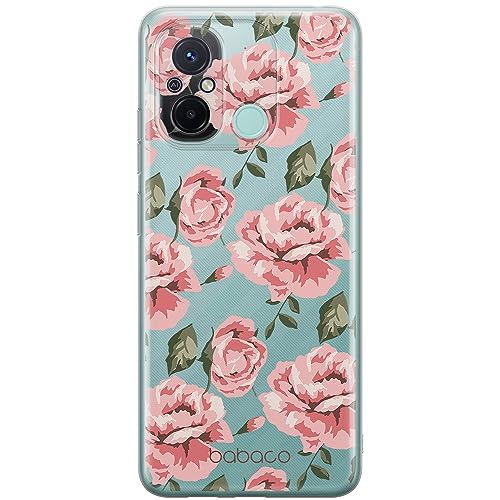 Babaco ERT GROUP mobile phone case for Xiaomi REDMI 12C/ REDMI 11A original and officially Licensed pattern Flowers 013 optimally adapted to the shape of the mobile phone, partially transparent
