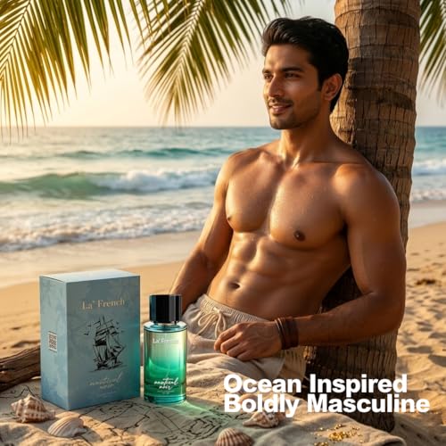 Image of La French Nautical Noir Unisex Perfume 100ml | Long-Lasting Eau De Parfum | Premium Fragrance with Bergamot, Patchouli & Cedarwood Notes | Sophisticated Perfume for Men & Women