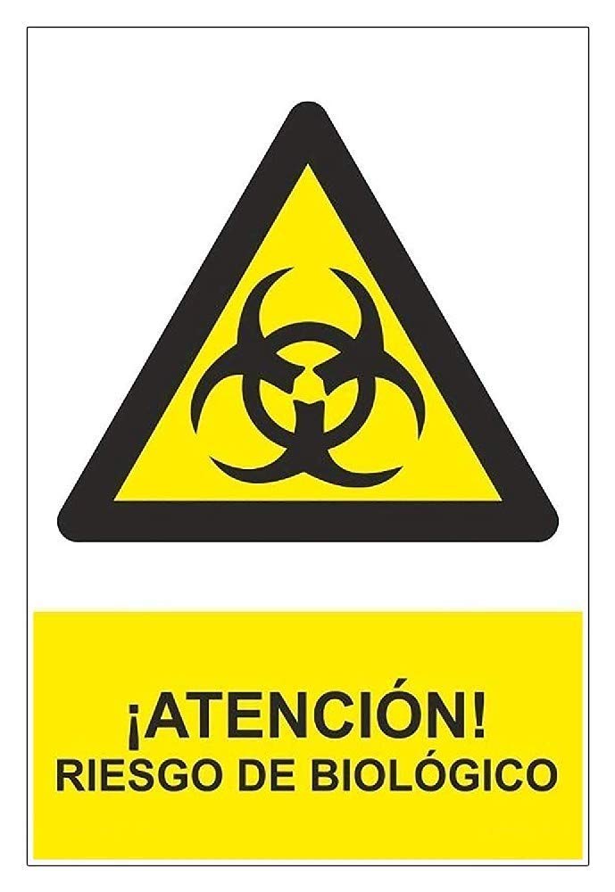 Normaluz RD35617 Aufkleber Achtung Biologisches Risiko, Vinyl-Aufkleber, 15 x 20 cm
