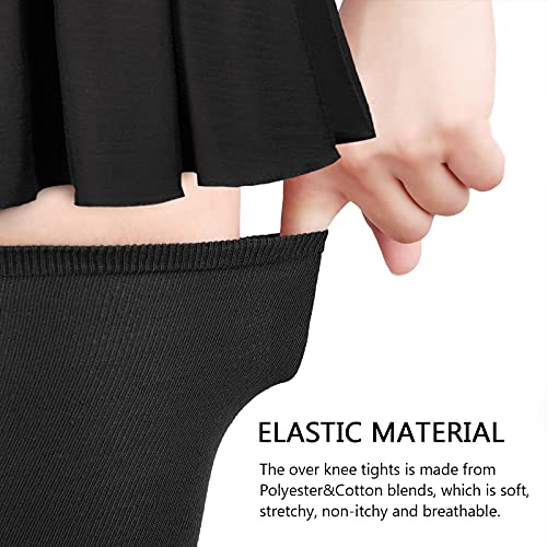 Image of DRESHOW Extra Long High Thigh Socks Striped Over Knee Thin Tights Long Stocking
