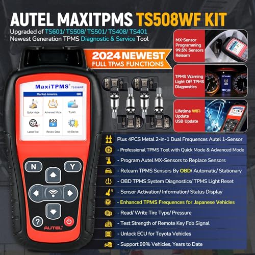 Autel MaxiTPMS TS508WF Kit mit 4 Metall MX-Sensoren