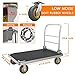 Platform Truck Cart, Foldable Push Cart Dolly Large Flatbed w/Rubber Mat and 6'' Wheels, 2200LBS Capacity Steel Heavy Duty Moving Platform Trucks Hand Cart for Groceries, Garage (41.3