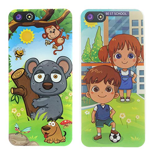 Cooplay 2pcs Black and White Yphone Y-Phone Toy Play Music Cell Phone Mobile Phone Learning English Education Gift for Baby Kids Sets of 2 - Thumbnail 6