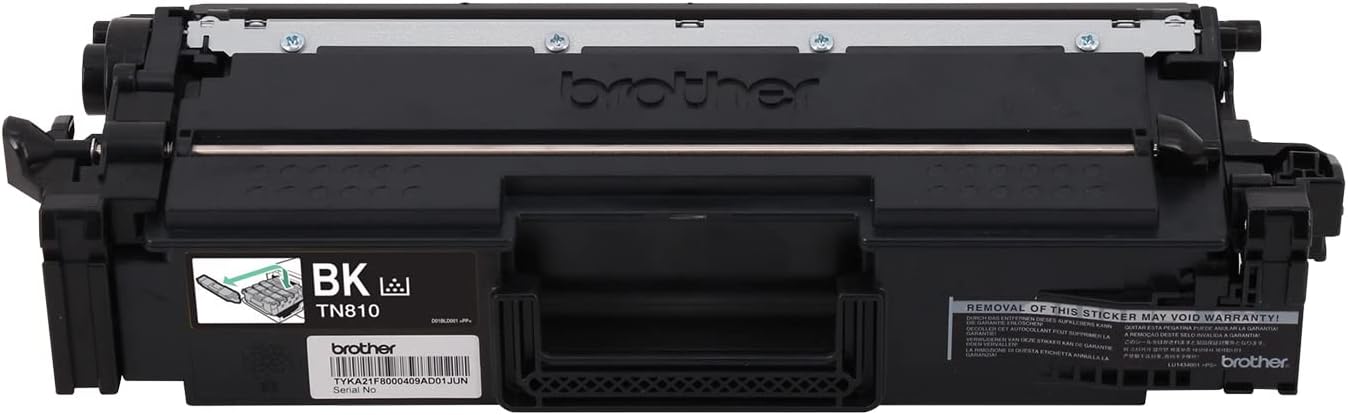 Brother Genuine Standard Yield Toner Cartridge, TN810BK, Replacement Black Toner, Page Yield Up to 9,000 Pages