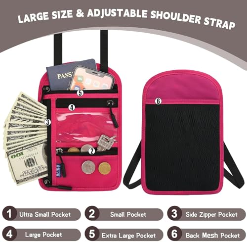 Image of Street27 Premium Neck Passport Holder for Men and Women - Stylish Secure with RFID-Blocking Wallet with Adjustable Strap Waterproof & Durable Material deal for Safe