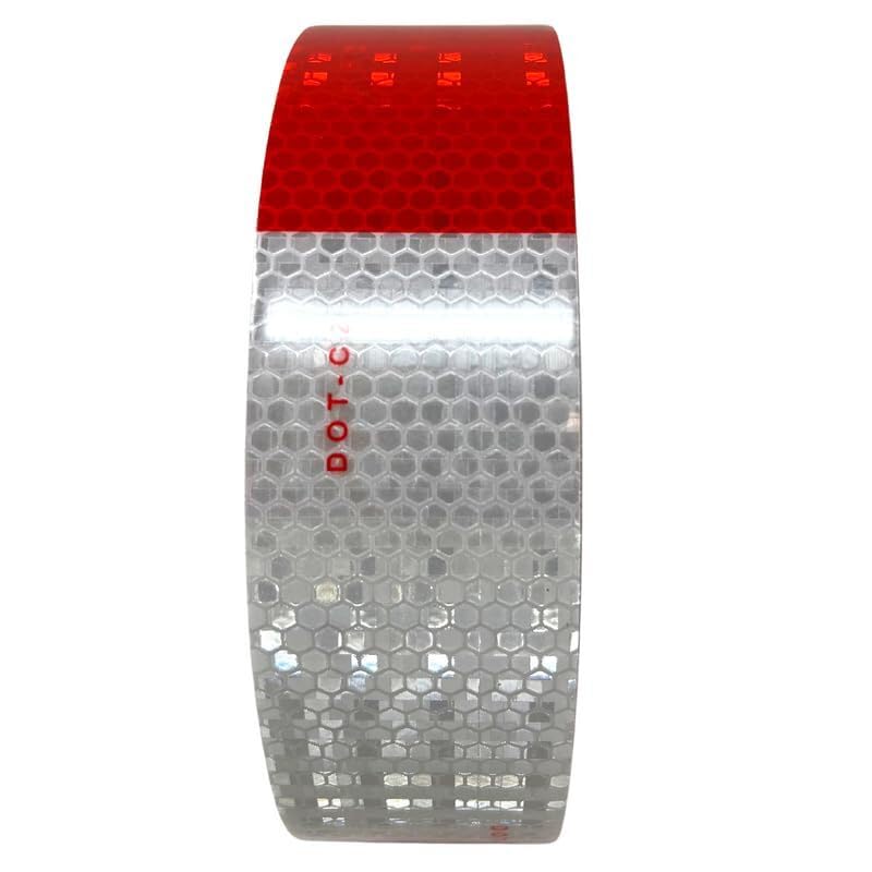 All Star Truck Parts Conspicuity Tape Premium DOT-C2 Approved Reflective Truck Trailer Red White 2”x150’ 4 Year Average Life -1 Roll