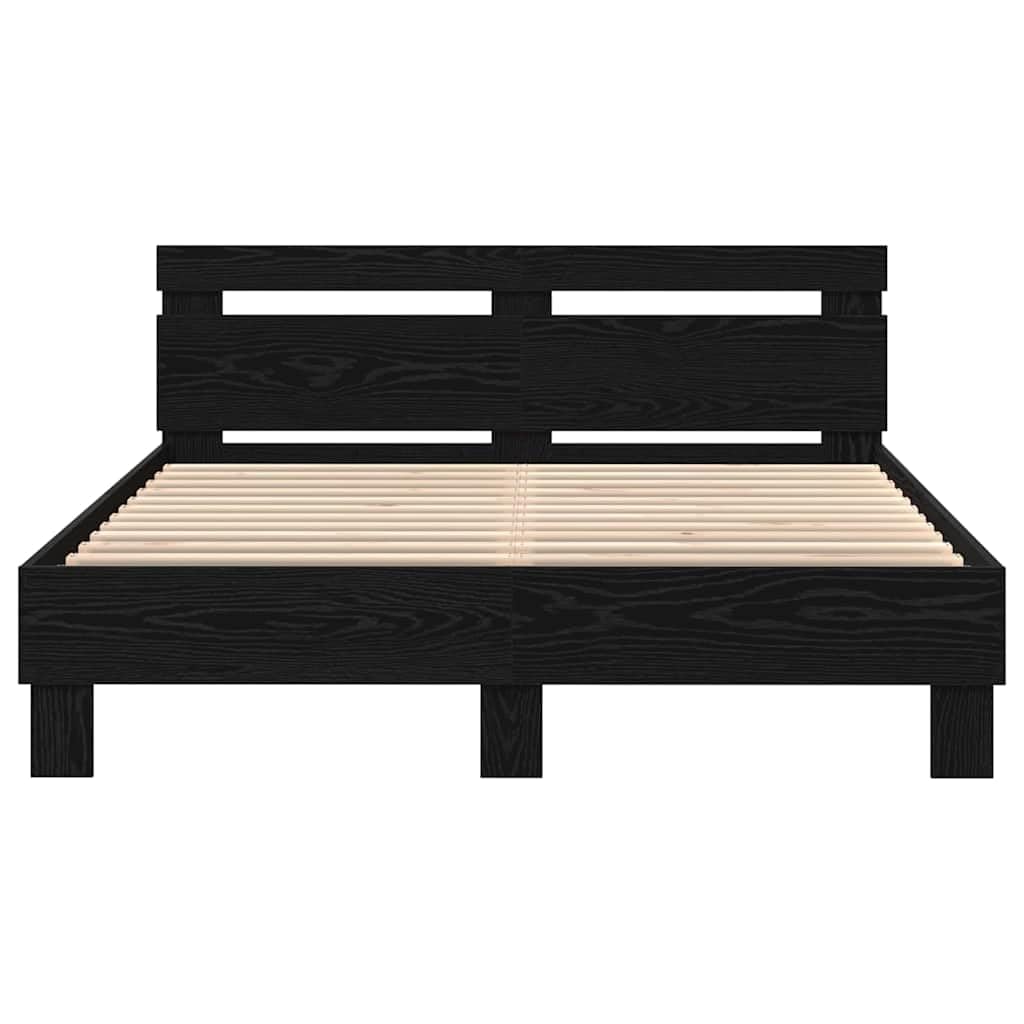 Poddasze z drewna inżynieryjnego z podświetleniem LED Czarny 150x200 cm