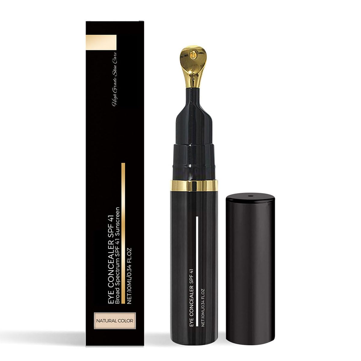 Tiejdhr Eye Corrector SPF 41, Eye Essence with Vitamin E, Dark Circle Coverage Anti-Aging Tinted Eye Cream, Moisturizing Formula (Natural, 0.34 Oz)