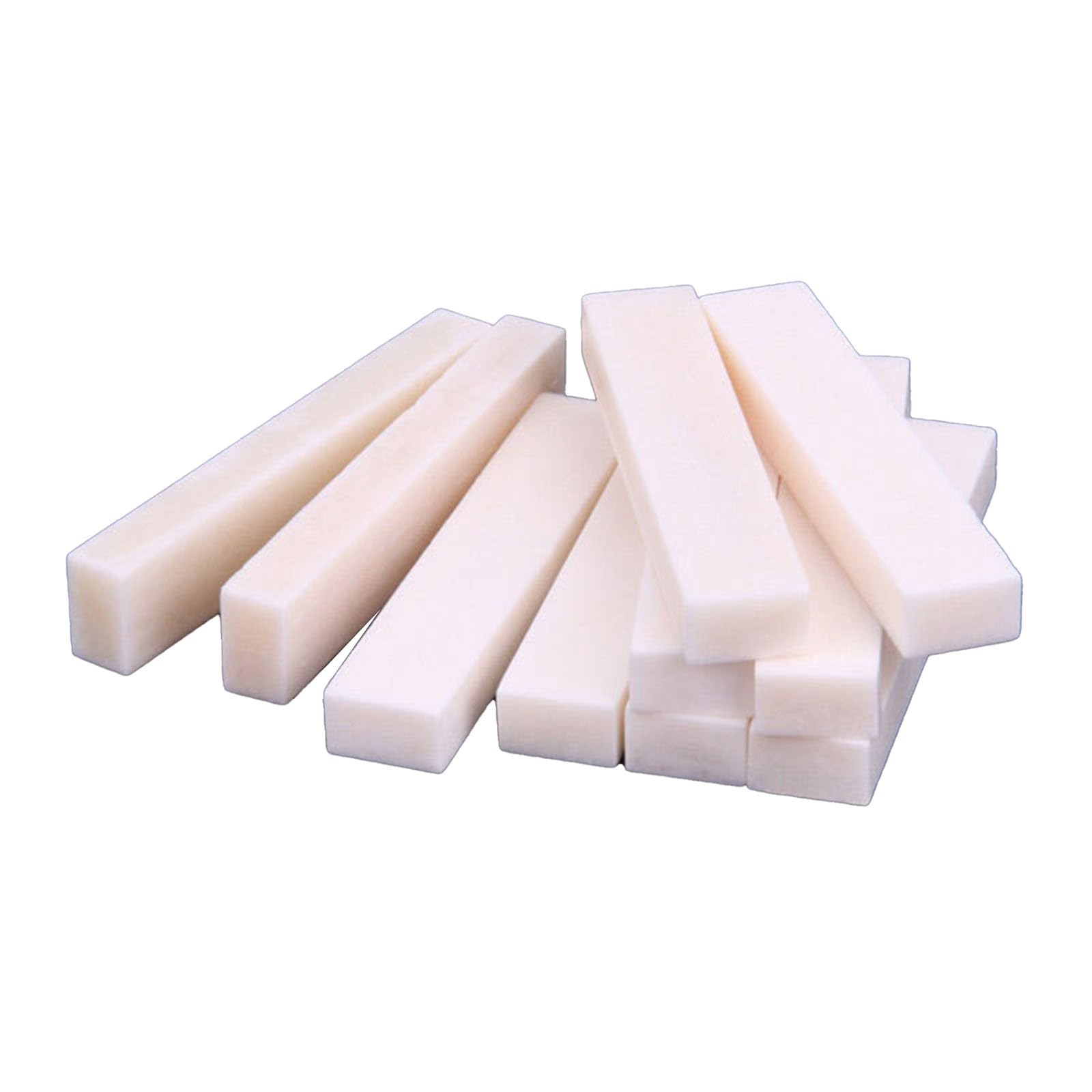 10Pcs Blanks Bone Nut String Pillow Bone Nut Saddles Blanks Unslotted Guitar Bridge Nut For Mandolin Banjos Ukulele