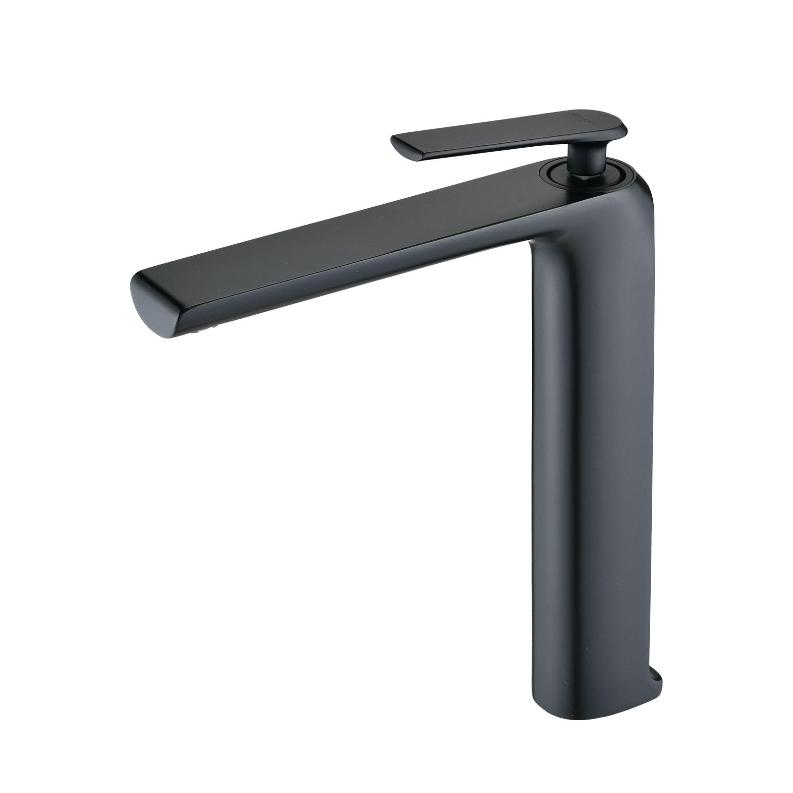 COSZWQDP Sleek Single-Handle Bathroom Faucet with High-Arc Spout in Matte Black for Elegant Home Décor