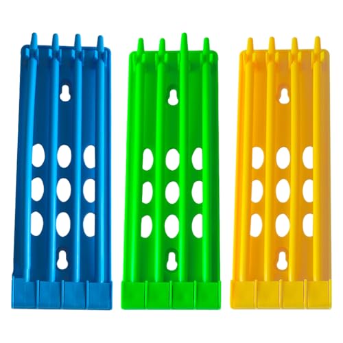 3Pcs Pigeon Ring Holder Rack Plastic Foot Ring Organizer for Racing Pigeons Multi-color Pigeon Leg Band Frame for Poultry Management and Breeding