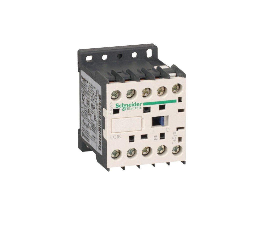 Schneider Electric, TeSys K contactor - 3P - AC-3 <= 440 V 9 A - 1 NO aux. - 230 V AC coil, LC1K0910P7