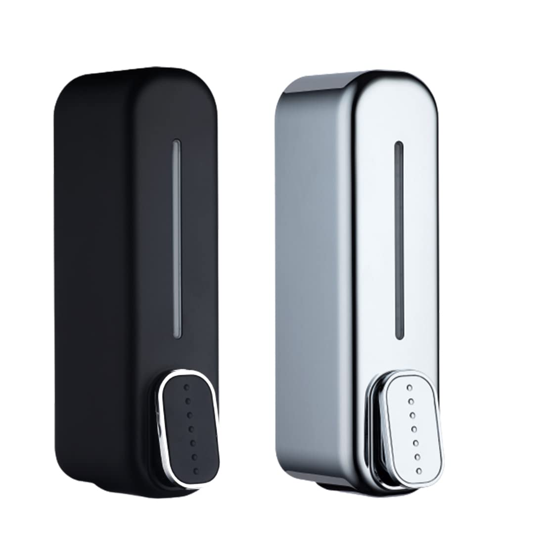 BATH GURU Abs Wall Mounted Shampoo Sanitizer Lotion Hand Dish Wash Gel Liquid Soap Dispenser for Bathroom Kitchen Pack of 2 (350 Ml, Black & Chrome) (B0B5QX9QT9) Amazon Price History, Amazon Price Tracker