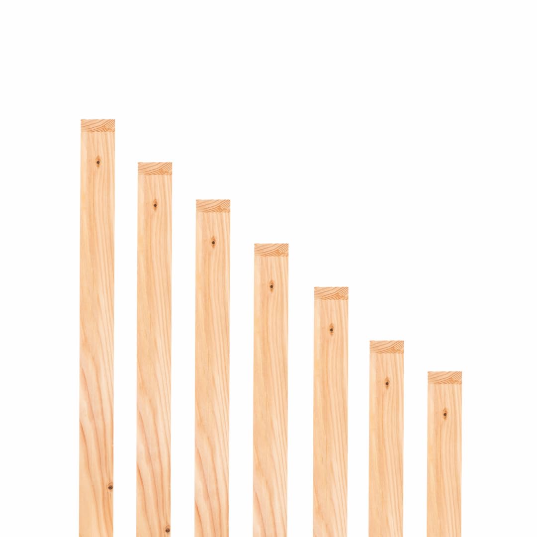 Mega Holz Zaunlatten Paket " Sylt" 10 Stück aus Lärchenholz 80 cm Höhe Zaun Brett Zaunbrett Gartenzau Holzzaun