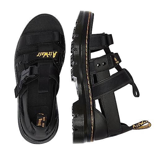 Dr. Martens Unisexadult Strap Sandal, Black Element & Black Webbing, 11 Women 10 Men Us #TOP5