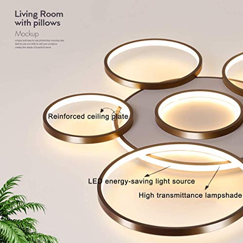 Plafonnier LED de salon à luminosité réglable contre fatigue visuelle - 7