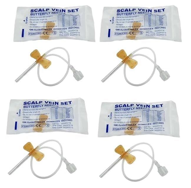 Veterinary Infusion Needle Catheter 50 Pieces Per Box Disposable Iv Infusion Needle 25G Sterile Individually Packaged