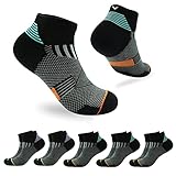 Vihir Laufsocken, Sneaker Socken Herren Damen, Low Cut Sportsocken Unisex, Atmungsaktive Socken, Leichte, Running Socken, Antiblasen, Anti-Schweiß, Pilates, Joggen, Yoga, Fitness socken, 5 Paare