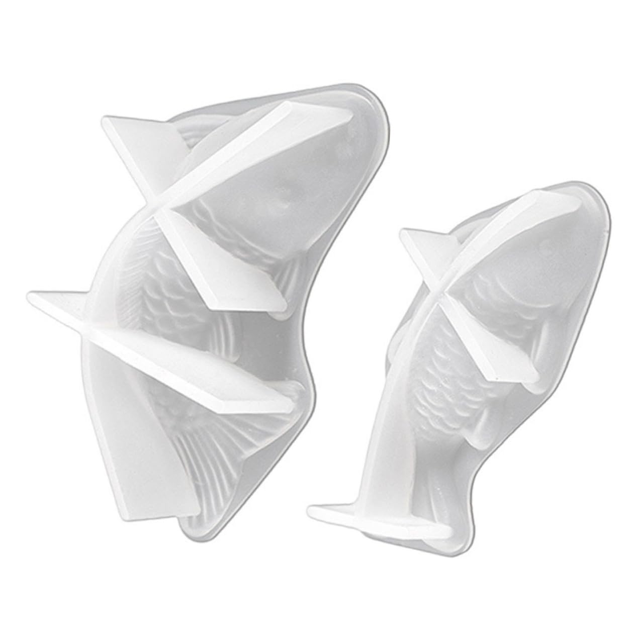 Gadpiparty 5 Set Stampo Ornamentale Di Koi Silicio Muffa Stampo Per L'artigianato Fabbricazione Candela Stampo Per Amante Del Fai Da Te Stampo in Silicone Gel Di Silice Bianca 2 Pezzi * 5