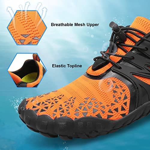 Image of XIHALOOK Athletic Hiking Water Shoes Womens Mens Quick Dry Barefoot for Beach Walking Kayaking Surfing Training