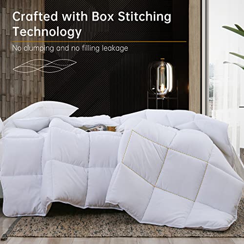 Aboutabed Queen Comforter Duvet Insert White, All Season Down Alternative Comforter, Ultra Soft Quilted Bedding Comforter With 8 Corner Tabs, Machine Washable thumb #1