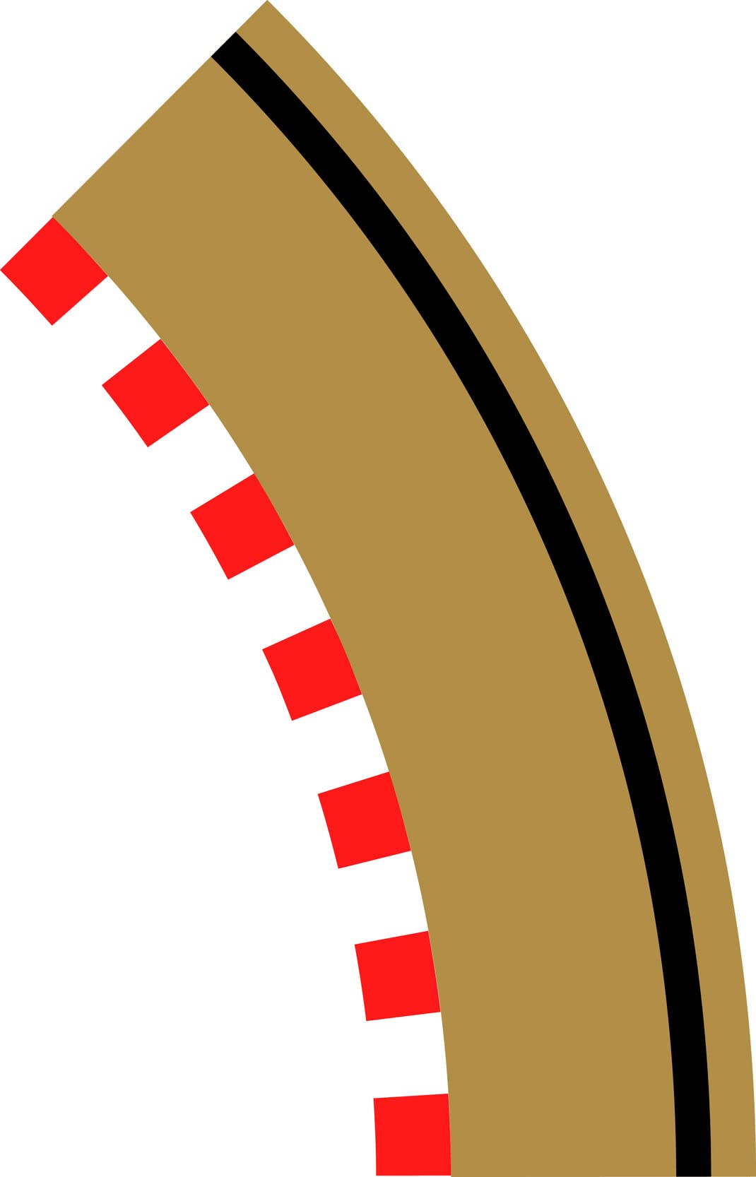SCALEXTRIC C8240 4x Radius 1 Outer Borders & Barriers