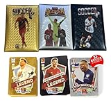 Soccer Trading Cards 2026-2027 | 33 Collectible Football Cards - 3 Packs for Fans & Players Black, Gold & Silver Soccer Mystery Cards Packs Random Cards in Each Set - Collect Them All