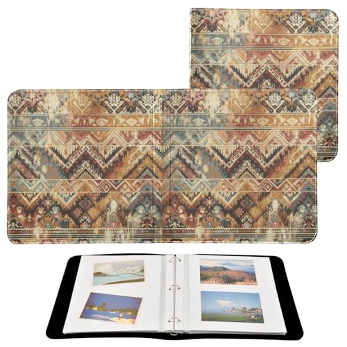 Álbum de Fotos Autoadhesivo DIY Estilo Retro Étnico Ikat con 3 Anillos y 40 Páginas 8x10 para Recuerdos miniatura 2