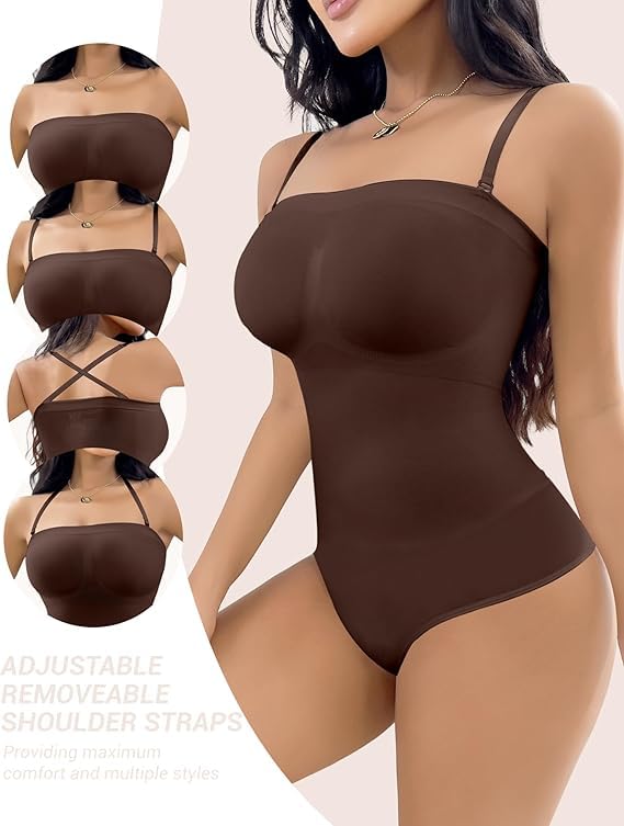 Image of ALYNE Strapless Shapewear Bodysuit for Women | Tummy Control Full Body Shapers | Seamless Snatched Bodysuit for Under Dresses