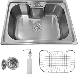 Cuba Pia Gourmet Aço Inox 201 Para Cozinha Belcca 40x50cm Kit Completo Cg201-c01