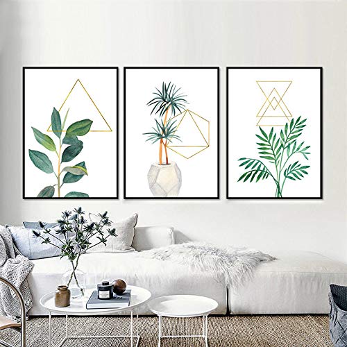 Affiche Toile Motif Géométrique 40x60cm Décoration Murale Salon Moderne