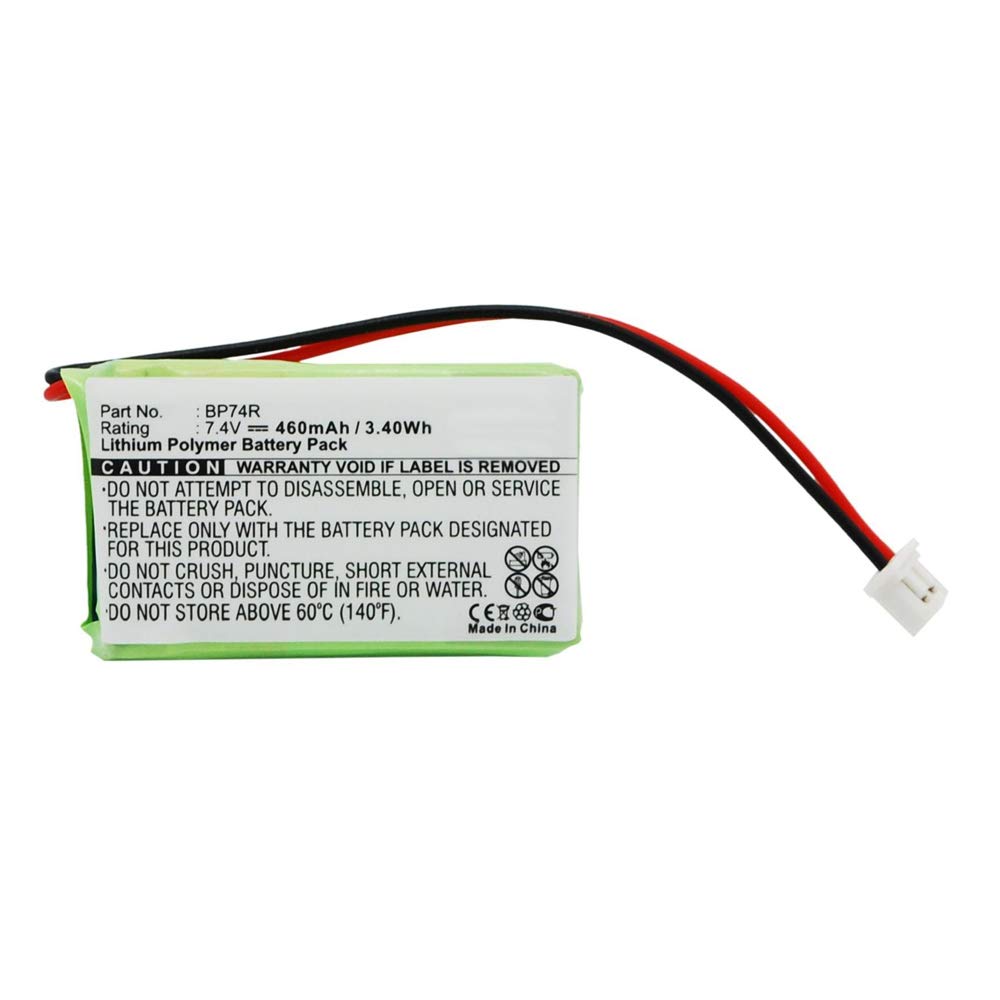 460mAh BP74R Battery Compatible with Dogtra 2300NCP, 2302NCP, 2500B, 2500T, 2502B, 2502T, 3500NCP, 3502NCP, 2300-NCP Advance, 2302-NCP Advance, 3500-NCP Super-X, 3502-NCP Super-X Receiver
