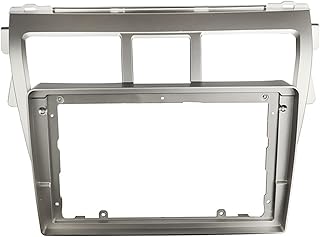 Auto parts Panel Frame Modifying The Android Central Control Navigation DVD Face Frame Fit For Toyota VIOS 2008-2013 Car radio panel(Silver grey)