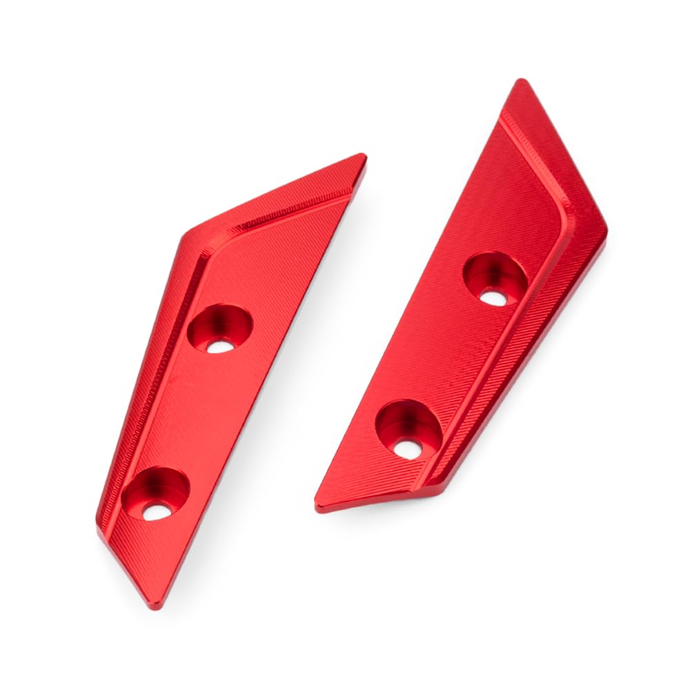 Für MT 07 MT-07 FZ07 MT07 2025 2026 Zubehör Motorrad Vorderrad Kotflügel Seitenabdeckung Seitliche Kupfer Schutzplatte Schieber Dekorative Abdeckung aus CNC Aluminium (Rot)
