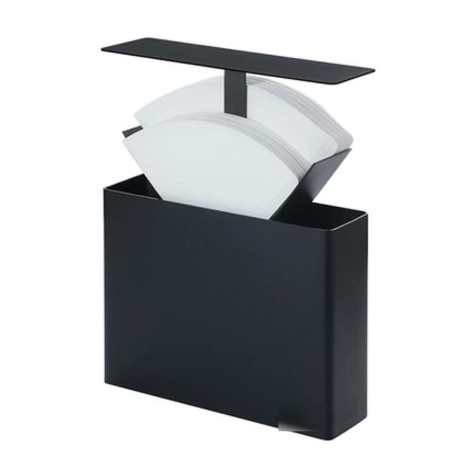 Uchwyt na filtr do kawy Metalowy uchwyt na papier do filtra do kawy, stojak na papierowy dozownik kawy, filtry papierowe do przelewania (czarne)