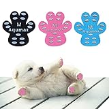 Aqumax 48枚犬 滑り止め パッド 犬 足 パッド くつ ペット 靴下粘着力が強 滑り止め 肉球 保護 傷防止 すべり 止め フット 犬 用 パッド-硬い木の床から滑り落ちるのを防ぐトラクショ (M, 3色12セット)