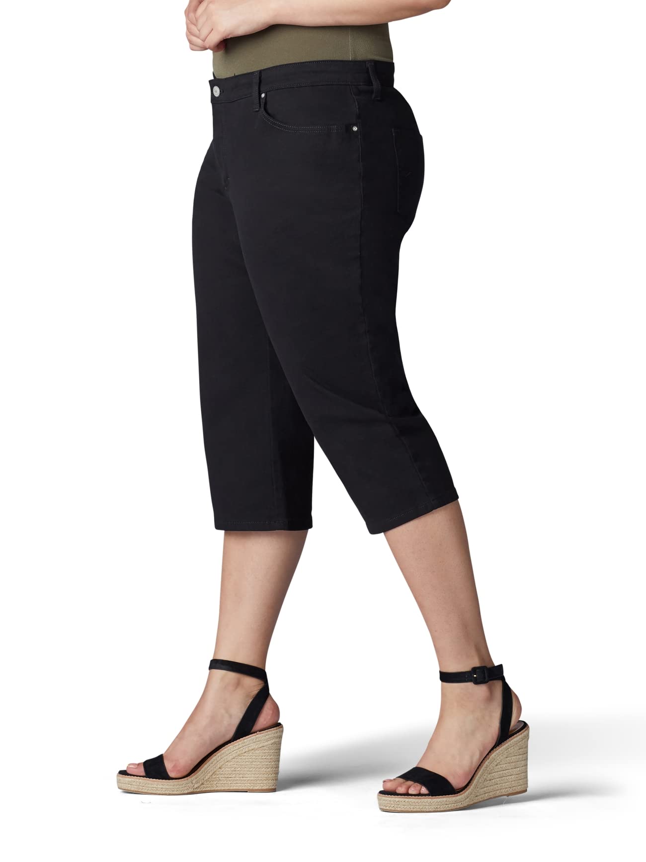 Lee Pantalon Capri en Jean Coupe Décontractée Grande Taille - Jeans - Jean Capri en Denim Coupe décontractée - Femme