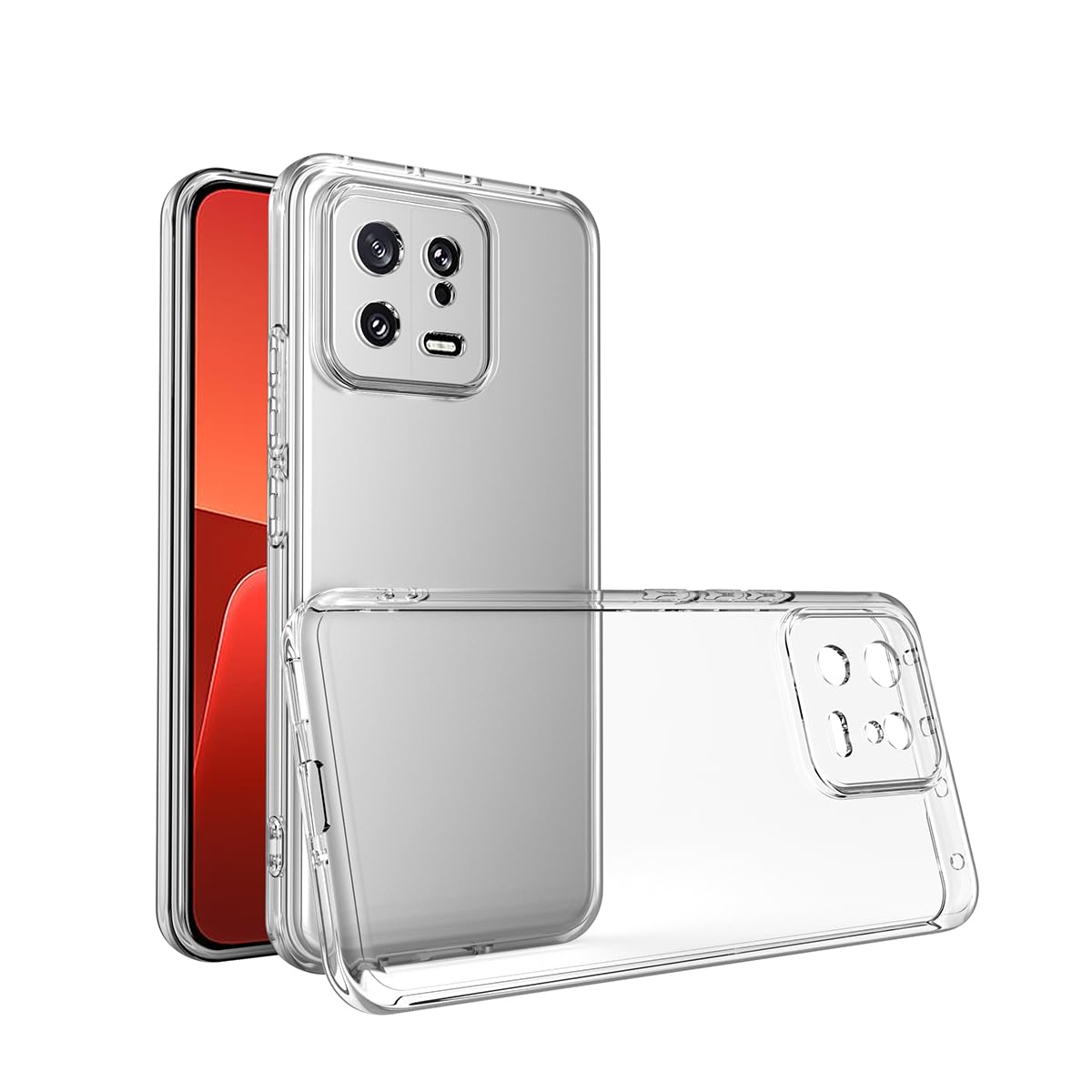 Zore Xiaomi ile uyumlu Mi 13 Pro Kılıf Zore Kamera Korumalı Süper Silikon Kapak Renksiz
