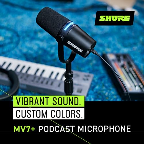 Micrófono Shure MV7+: Ideal para Podcasting y Transmisión en Vivo