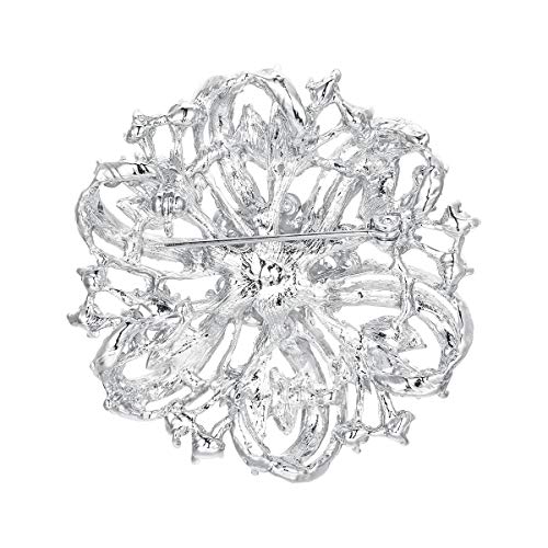 EVER FAITH Austrian Crystal Vintage Inspired Bridal Flower Brooch Corsage2