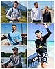 Tansozer Swimming Shirts for Men Long Sleeve T-Shirt UV 50 Protection Fishing Clothing Waterproof Sports Top Casual Plain Shirt, White, XXL #5