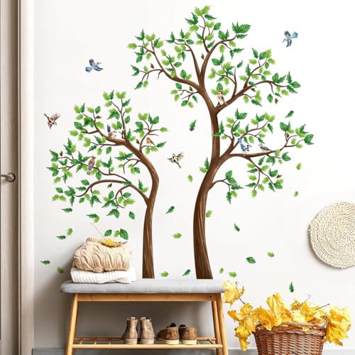 Vinilos Decorativos 3D Árbol y Pájaros 39.4x31.5 in miniatura 3
