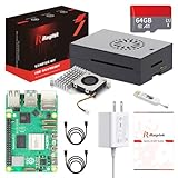 iRasptek Starter Kit for Raspberry Pi 5 RAM 8GB-64GB Edition of OS-Bookworm Pre-Loaded(Aluminum Case)