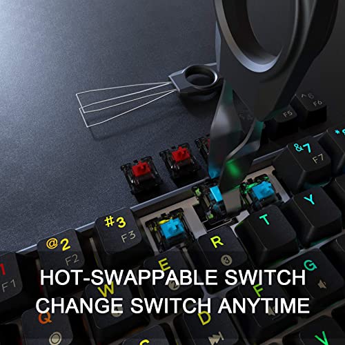 Image of DIERYA x KEMOVE 60% Mechanical Gaming Keyboard, RGB Backlit Wired PBT Keycap Waterproof Type-C Mini Compact 61 Keys Computer Keyboard with Full Keys Programmable (Gateron Optical Brown Switch)