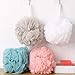 BTYMS 4 Pieces Shower Pouf Loofah Sponge 75g/pc Large Bath Loofahs Shower Scrunchies Bath Sponges for Body