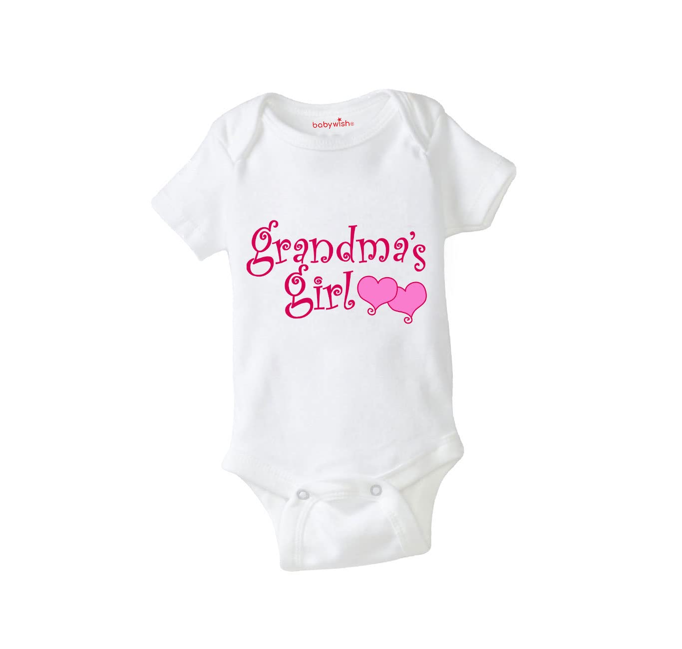baby wish Family Grandma gifted to Baby Bodysuits Newborn Romper Half Sleeve Envelope Neck Cute Outfit Grandma's Girl