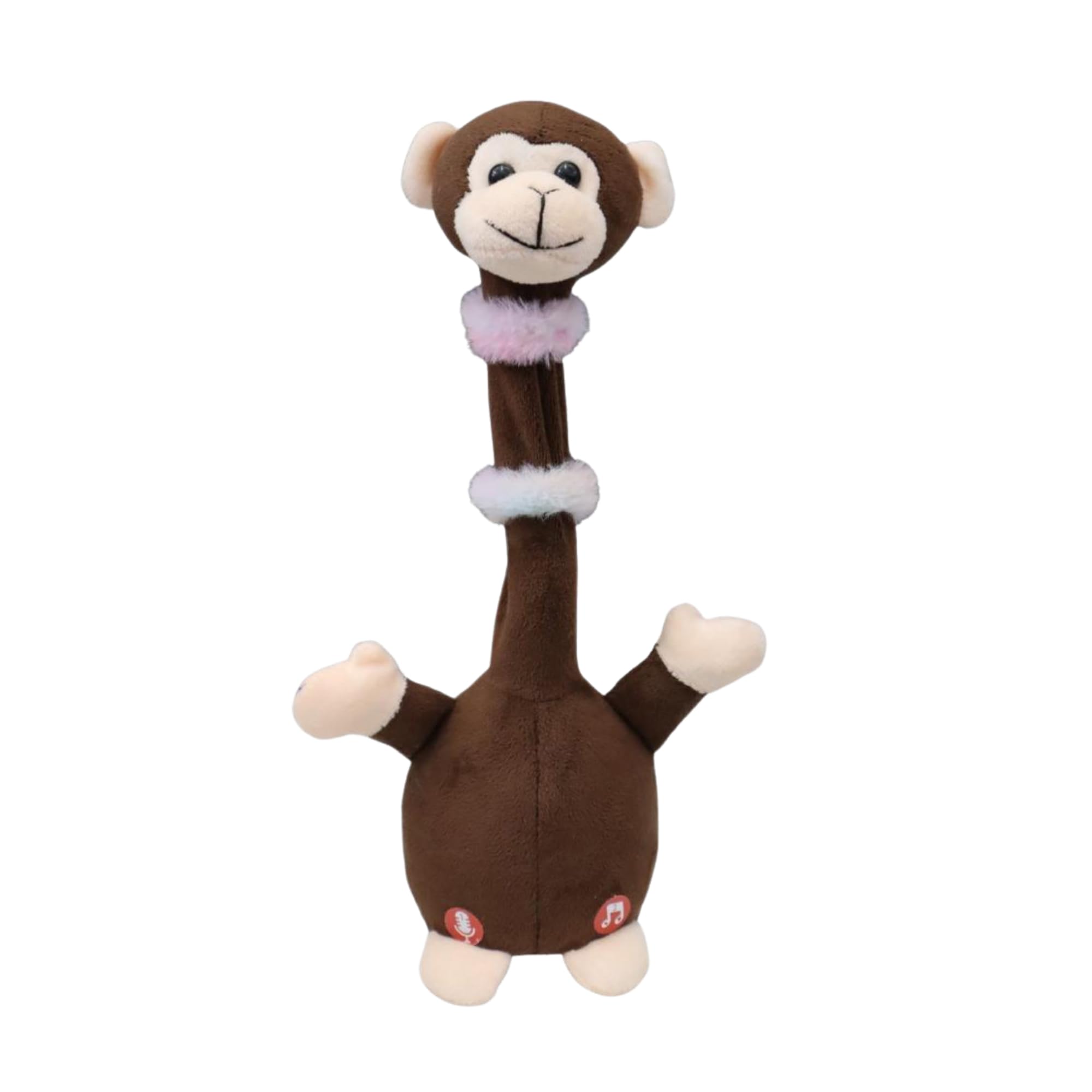 MABLE Talking Toy Dancing & Twisting Monkey Toy | Interactive Musical Plush for Babies & Kids | Singing, Recording & Repeat Fun Educational Toy for Toddlers | Multicolour Soft Toy