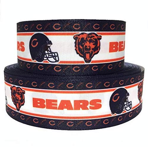 Grosgrain Ribbon 3" Bears Sports Teams Football Games Printed Per Yard